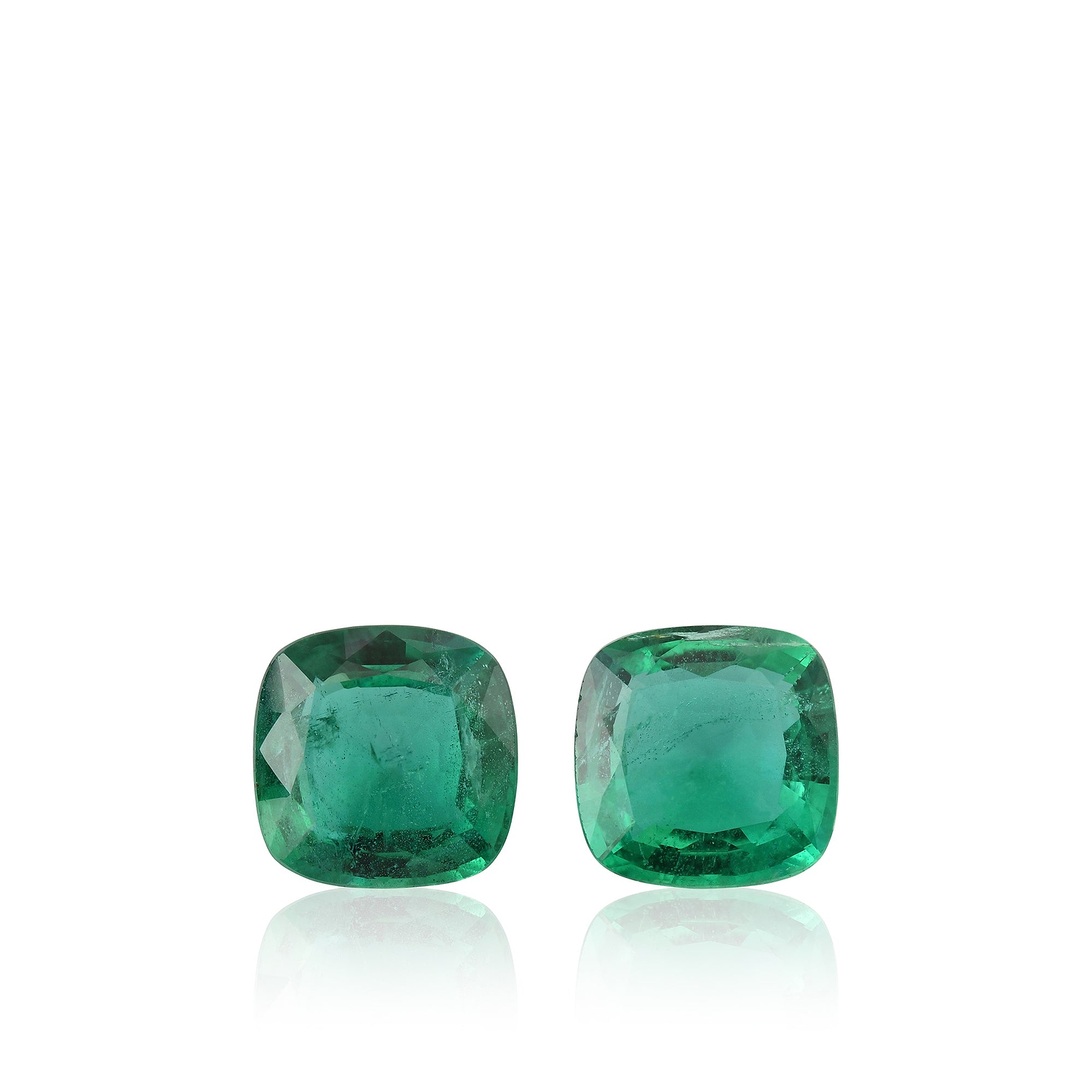 7.97 Carat Green  Cushion Emerald