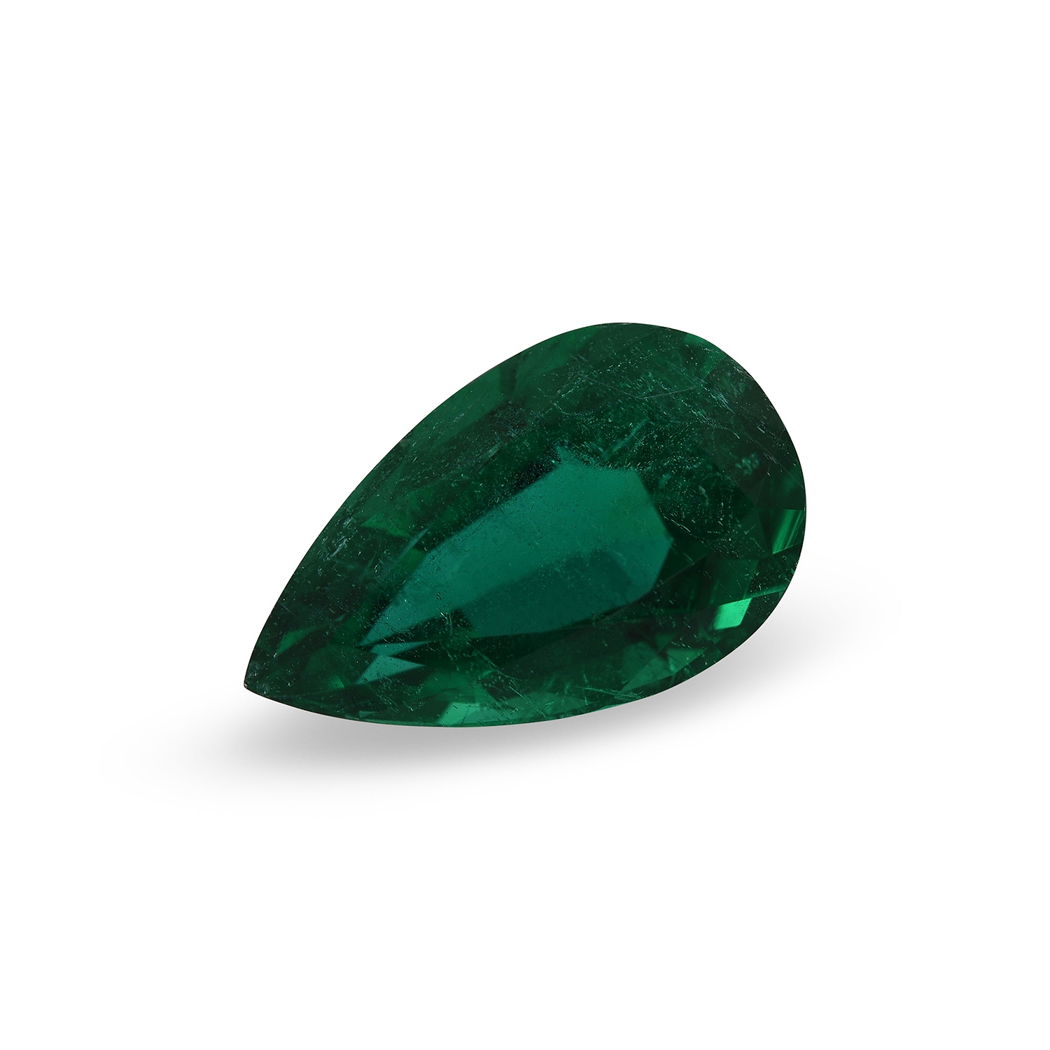 8.73 Carat Green ZAMBIAN Pear Emerald GRS