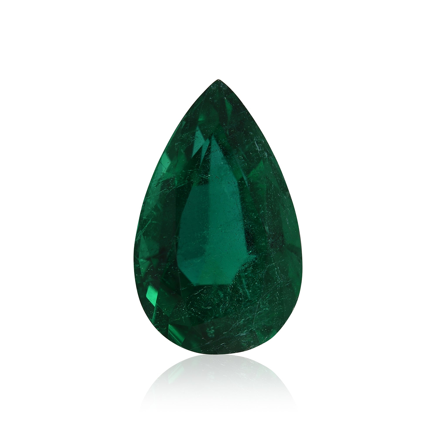 8.73 Carat Green ZAMBIAN Pear Emerald GRS