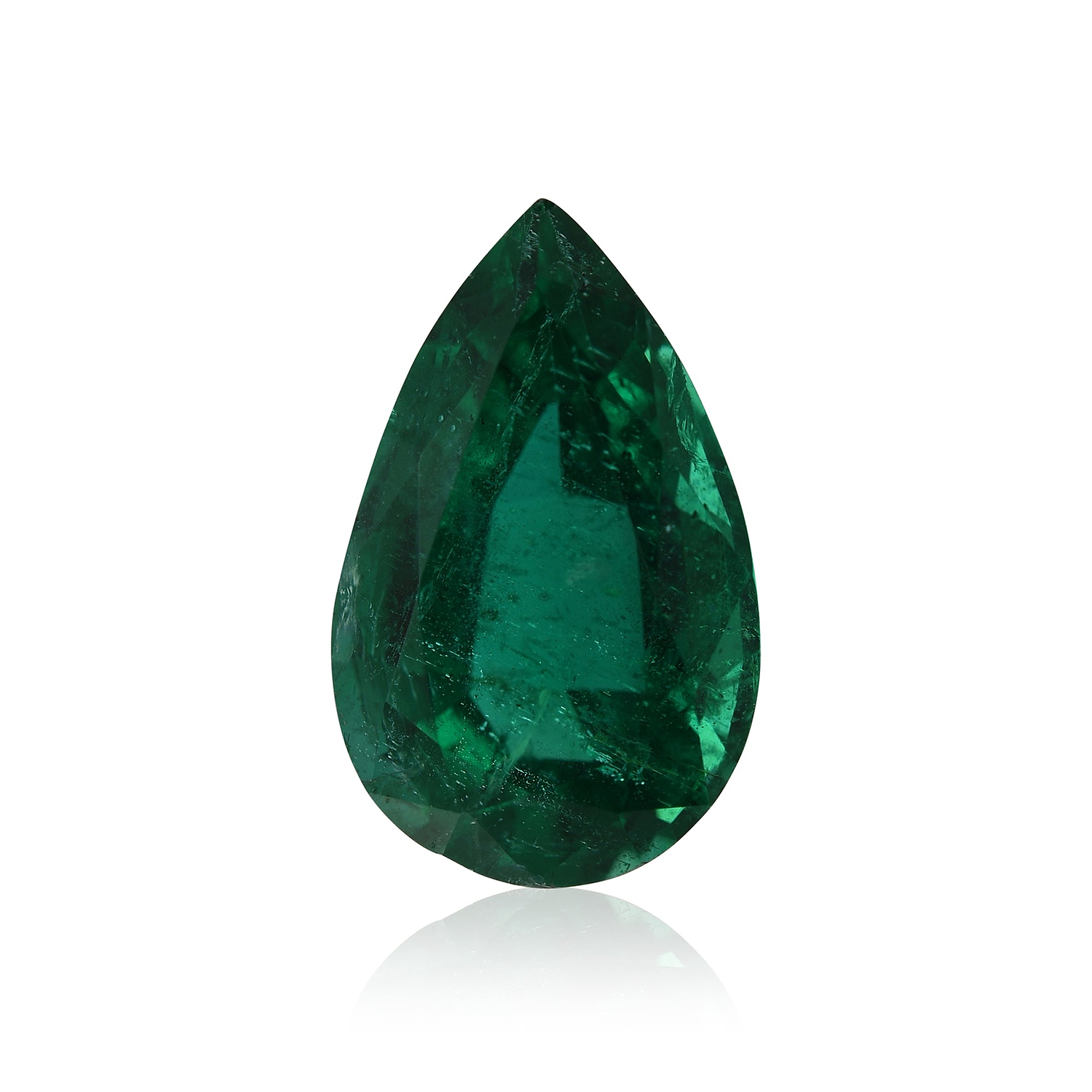 8.86 Carat Green ZAMBIAN Pear Emerald GRS