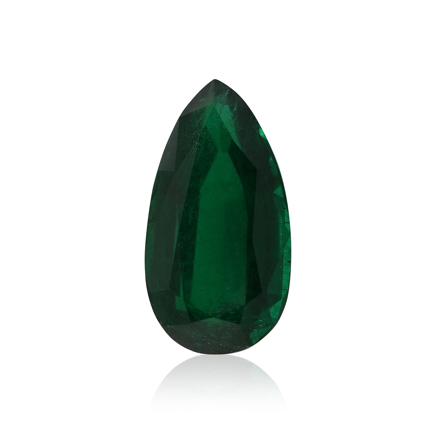 9.72 Carat Green ZAMBIAN Pear Emerald GIA