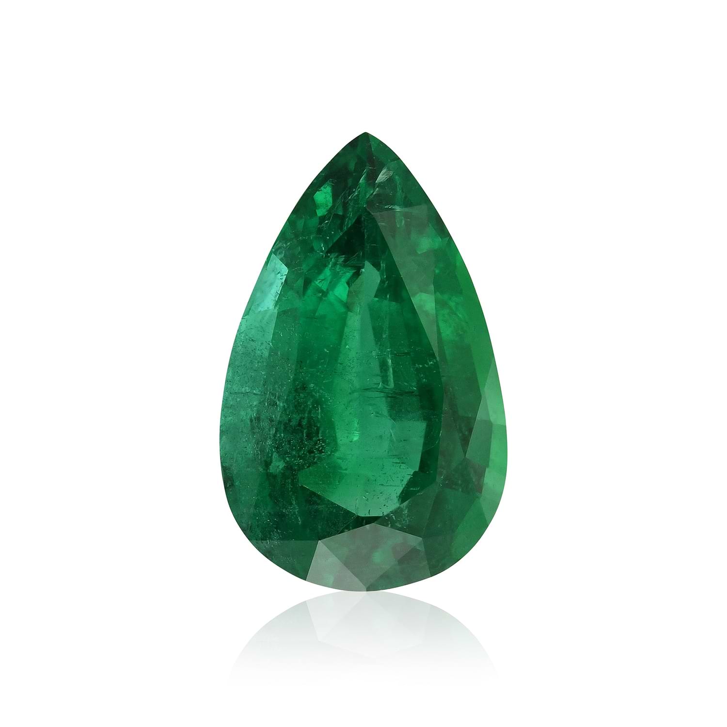 4.65 Carat Green ZAMBIAN Pear Emerald