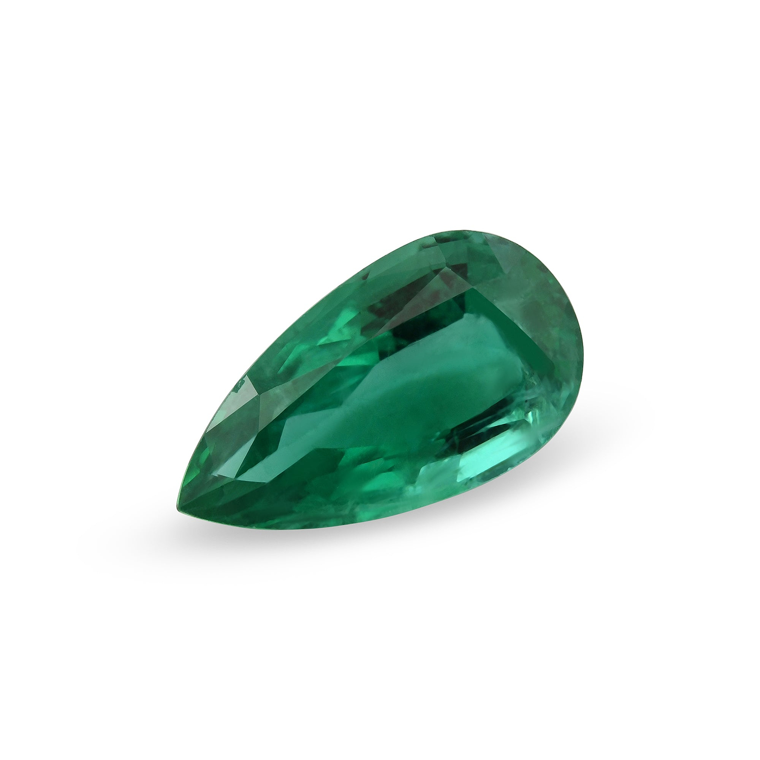 3.58 Carat Green  Pear Emerald