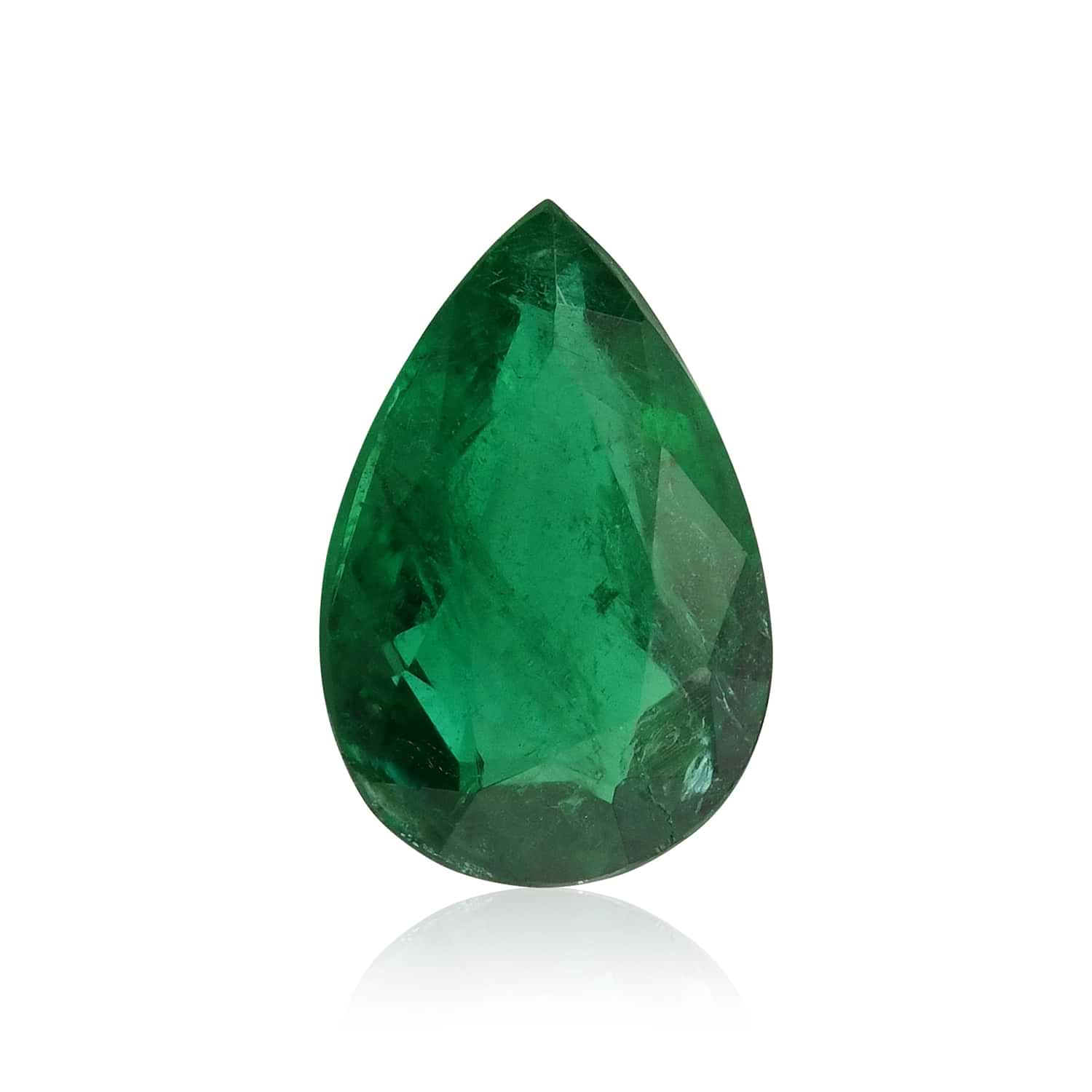 1.31 Carat Green ZAMBIAN Pear Emerald