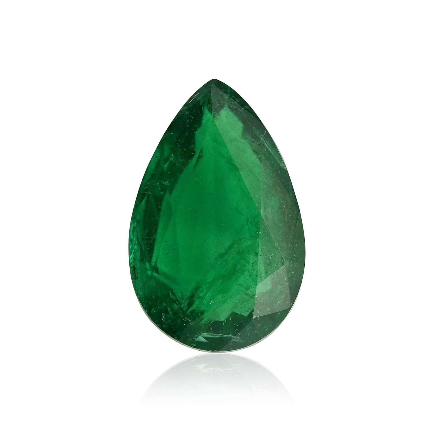 1.64 Carat Green ZAMBIAN Pear Emerald