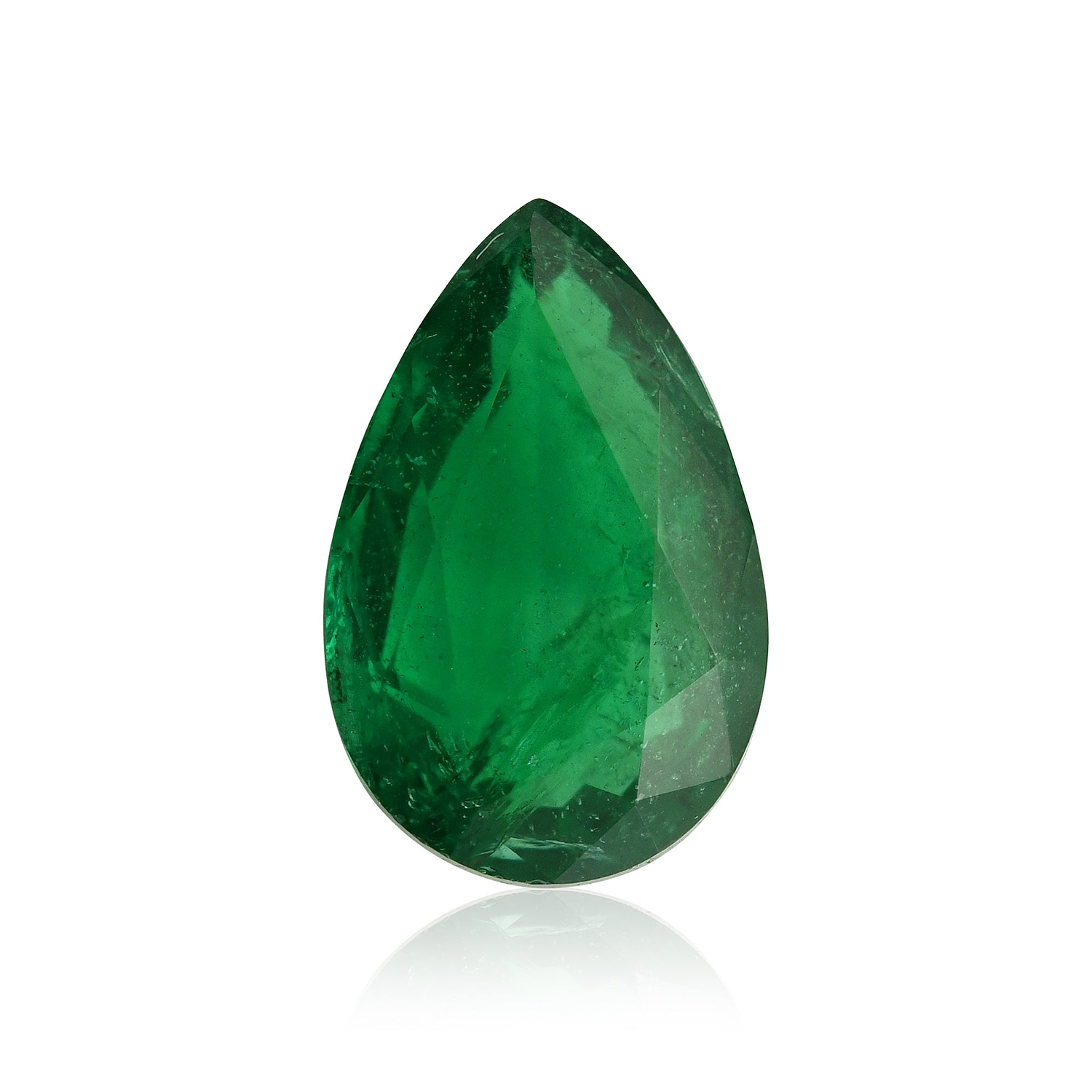 1.64 Carat Green ZAMBIAN Pear Emerald