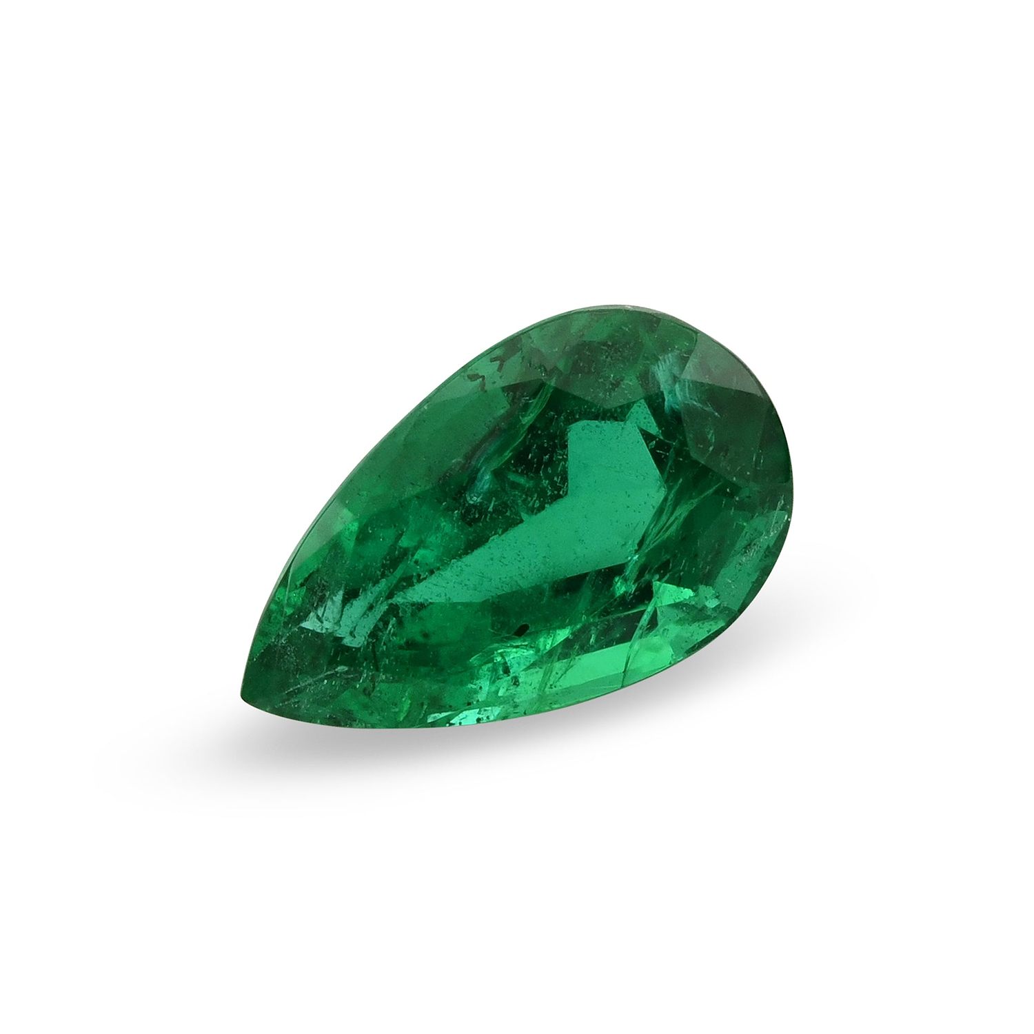 1.57 Carat Green ZAMBIAN Pear Emerald