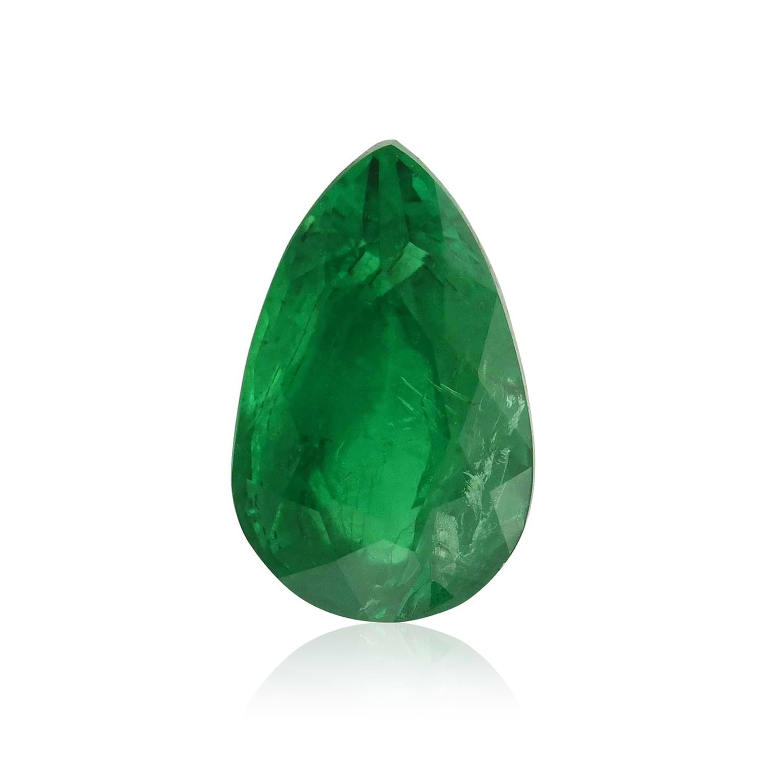 0.92 Carat Green ZAMBIAN Pear Emerald