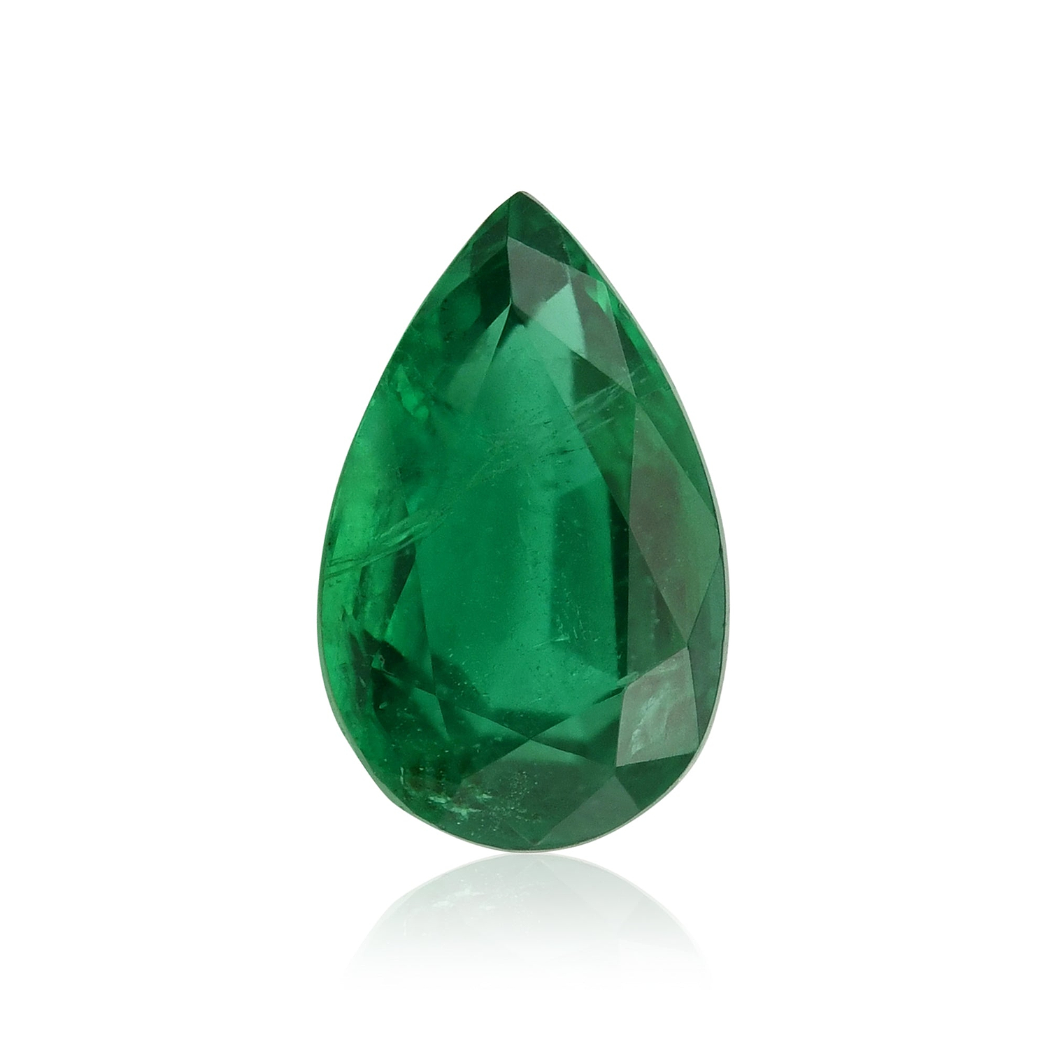 0.91 Carat Green ZAMBIAN Pear Emerald