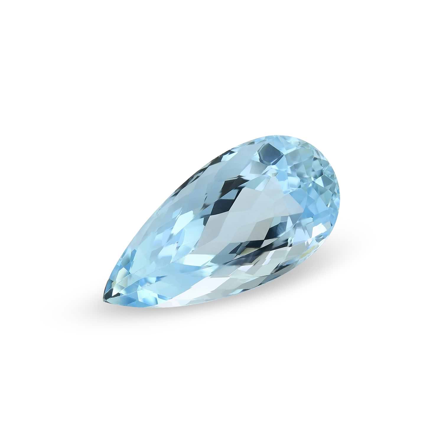 6.18 Carat Blue BRAZILLIAN Pear Aquamarine