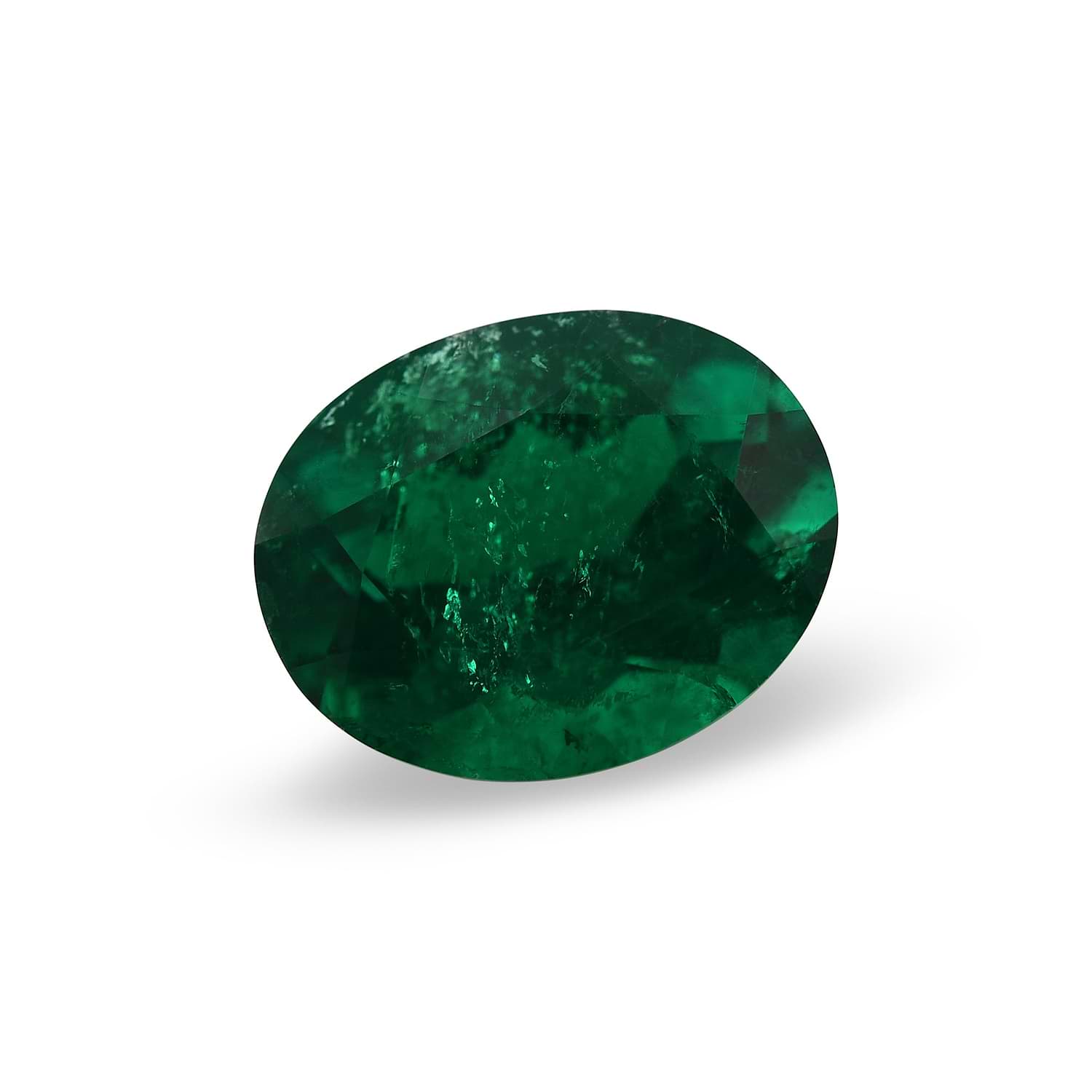 3.45 Carat Green COLOMBIAN Oval Emerald CD