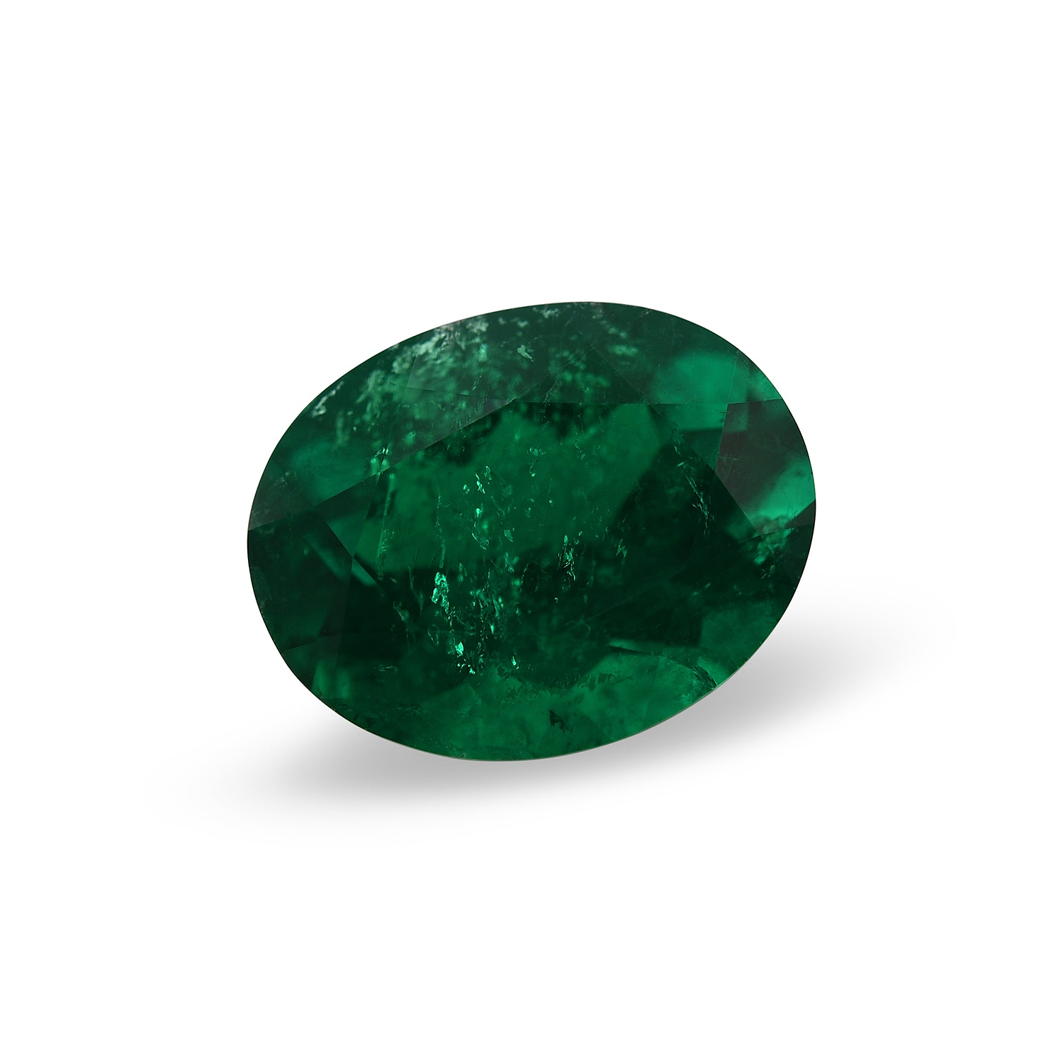 3.45 Carat Green COLOMBIAN Oval Emerald CD