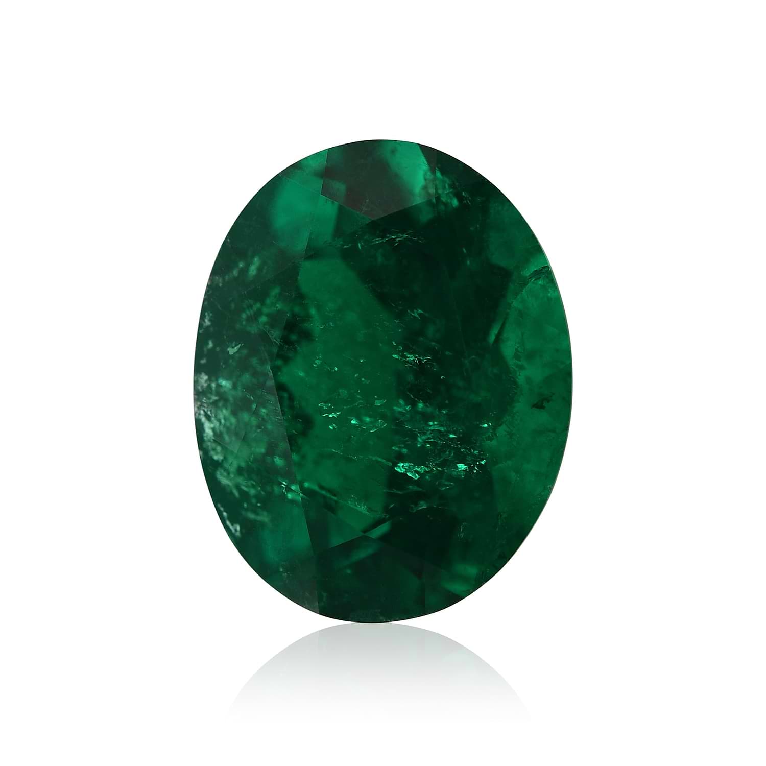 3.45 Carat Green COLOMBIAN Oval Emerald CD