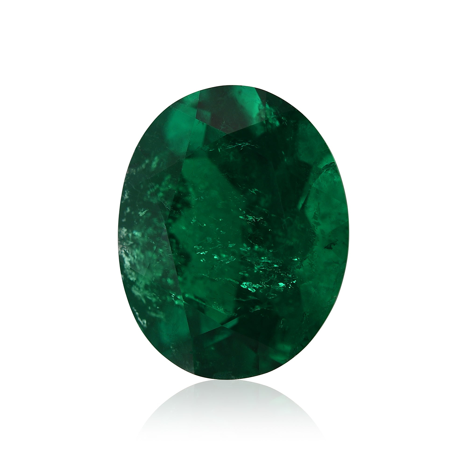3.45 Carat Green COLOMBIAN Oval Emerald CD