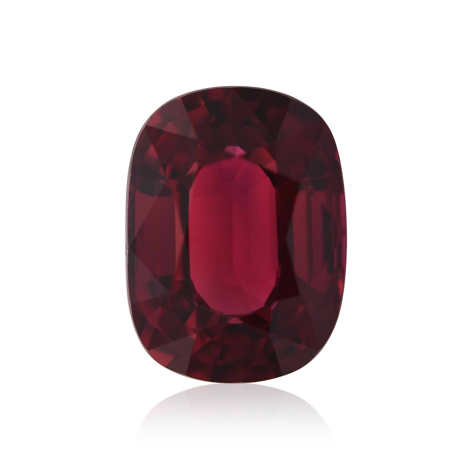3.23 Carat Red MOZAMBICAN Cushion Ruby GRS