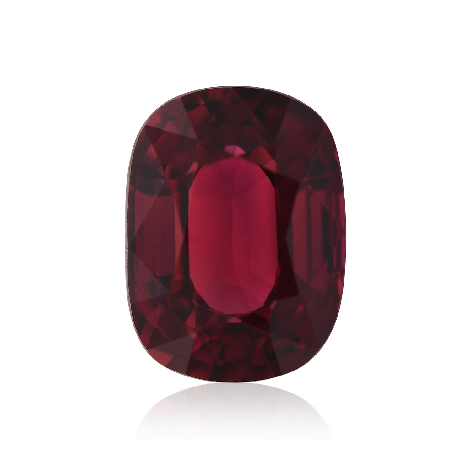 3.23 Carat Red MOZAMBICAN Cushion Ruby GRS