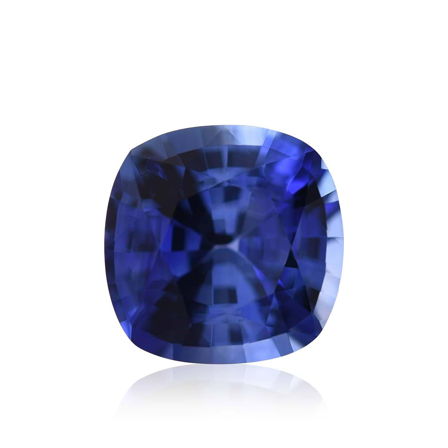 1.68 Carat Blue Cushion Sapphire