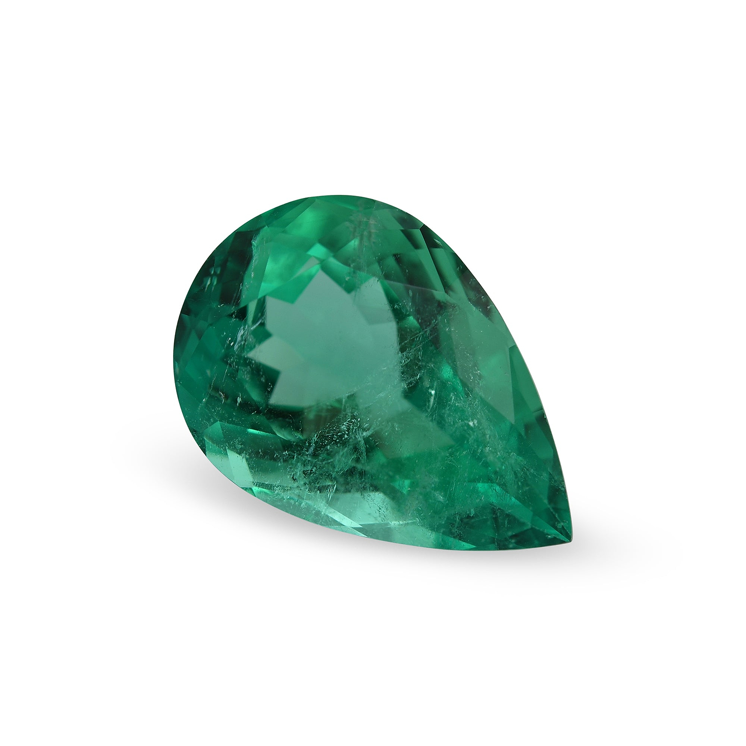 9.49 Carat Green COLOMBIAN Pear Emerald CD