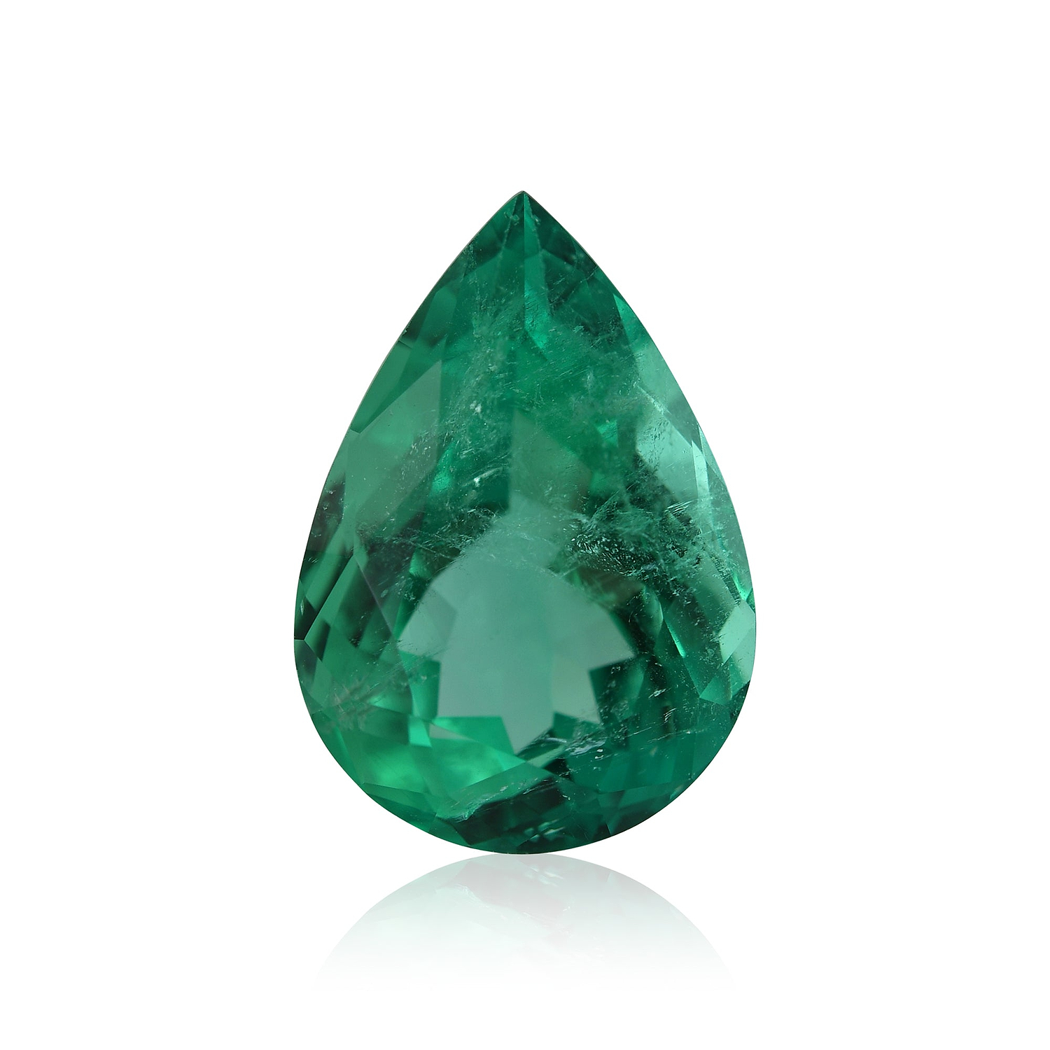 9.49 Carat Green COLOMBIAN Pear Emerald CD