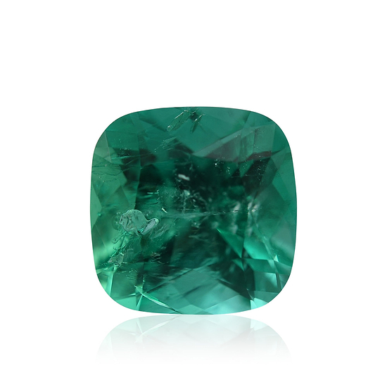 2.67 Carat Green COLOMBIAN Cushion Emerald CD