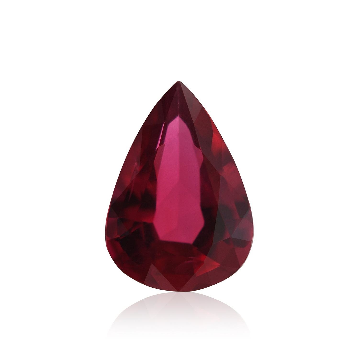 1.72 Carat Vivid Red MOZAMBIQUE Pear Ruby CD