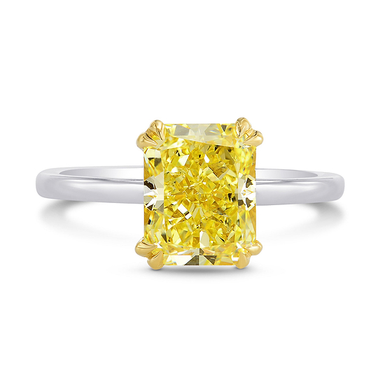 Cut-cornered Double Prong Solitaire Ring Setting