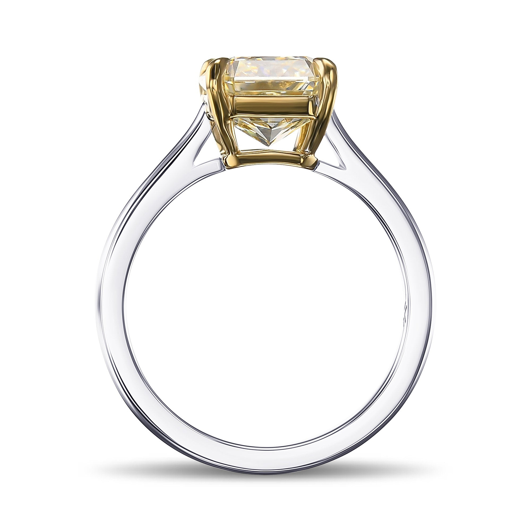Classic Square 4 Prong Solitaire Ring Setting - 2