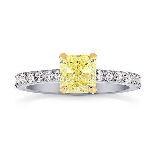 Four Prong Cushion Diamond & Pave Ring Setting