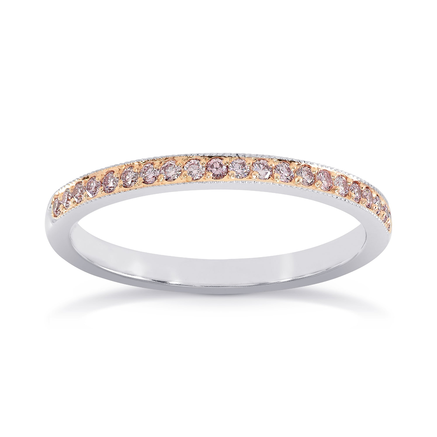 Fancy Pink Diamond Wedding Band
