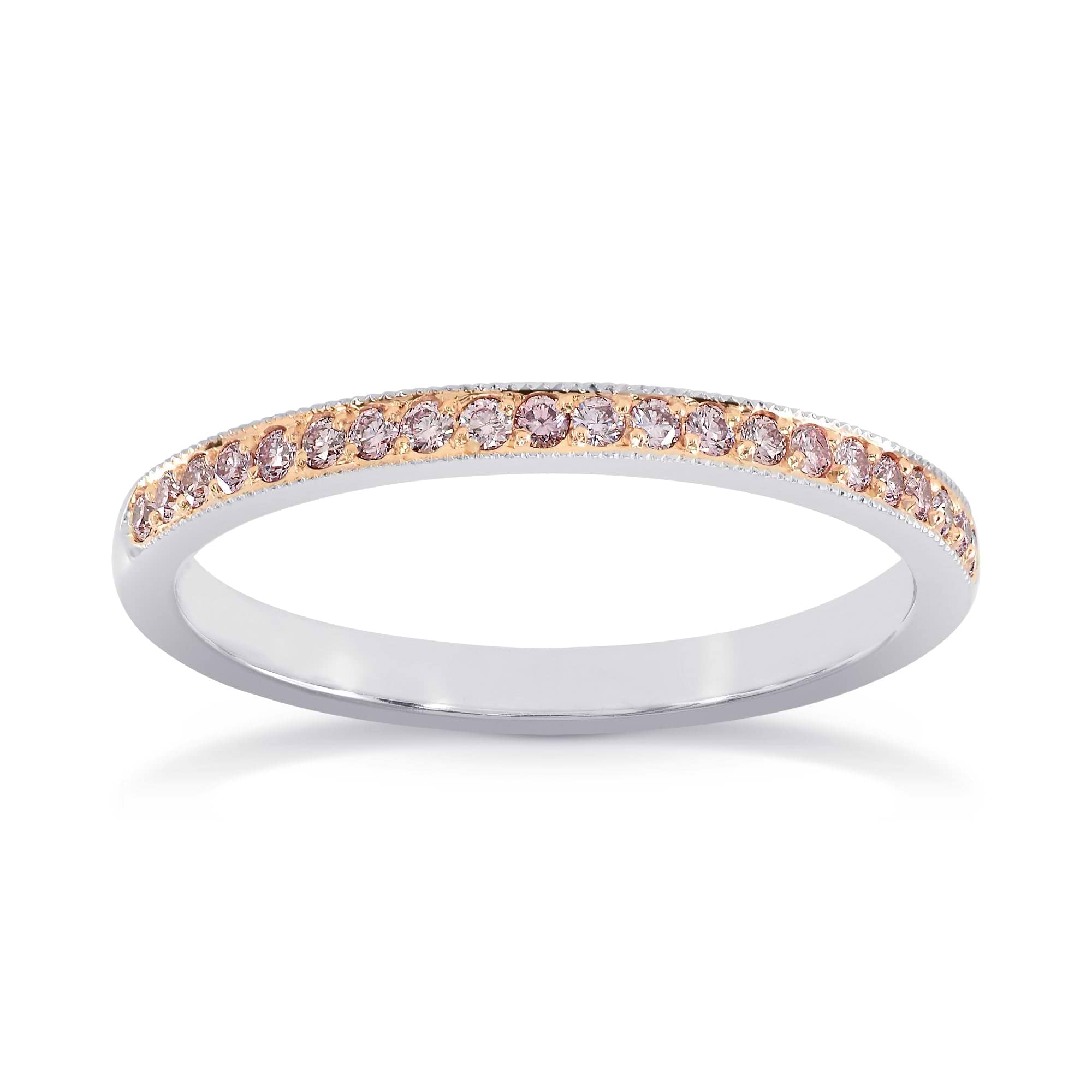 Fancy Pink Diamond Wedding Band