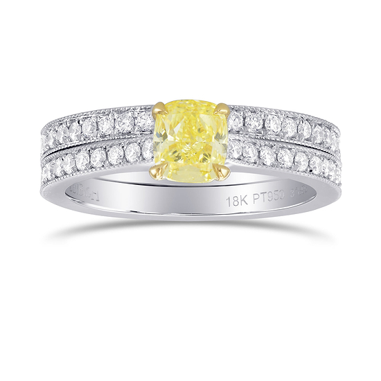 Mill-grain Solitaire Side Diamond Ring Setting