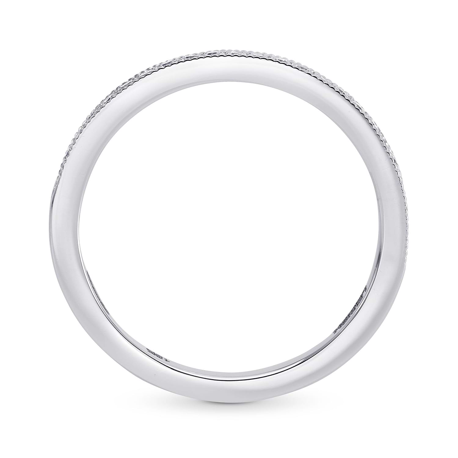 Diamond Wedding Ring with Milgrain Edge