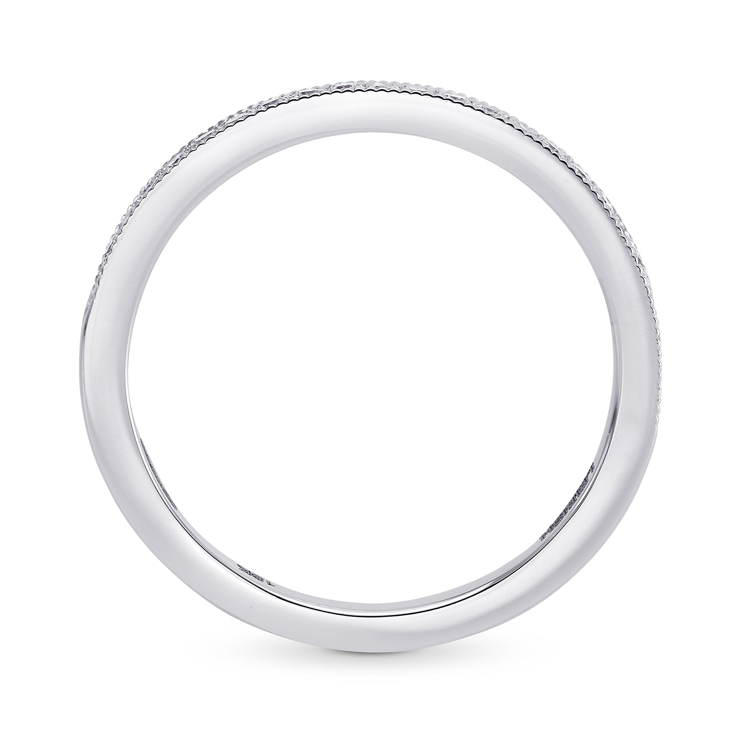 Diamond Wedding Ring with Milgrain Edge