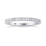 Diamond Wedding Ring with Milgrain Edge