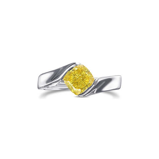 Square Crossover Solitaire Ring Setting
