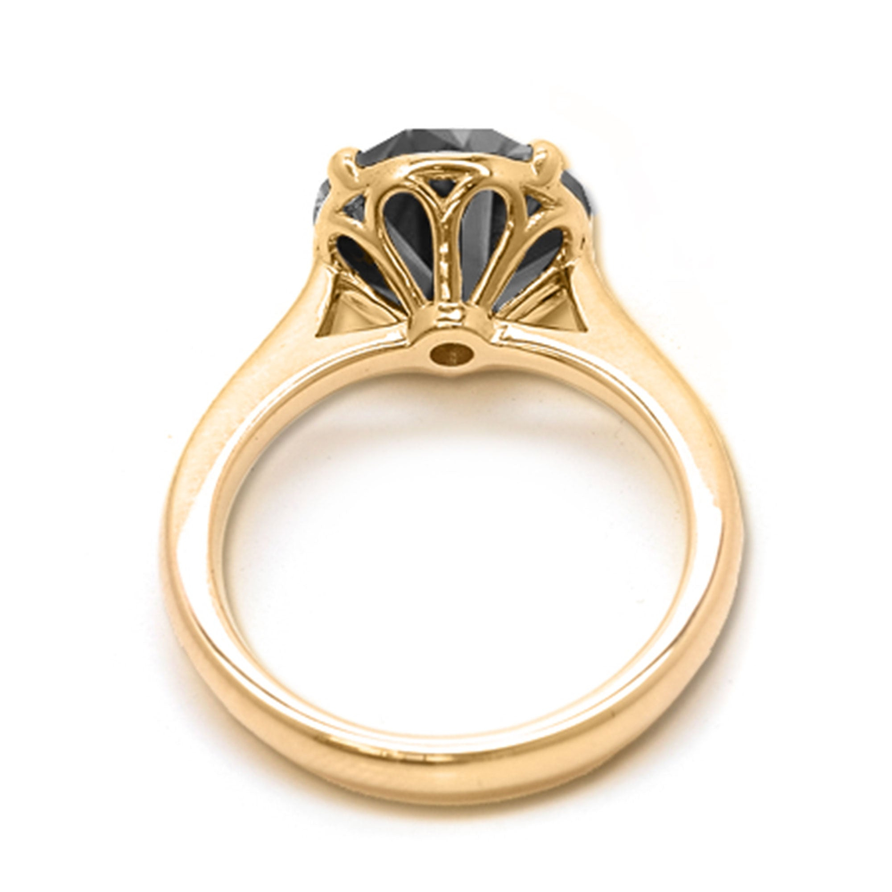 Scalloped Solitaire Diamond Ring Setting - 10