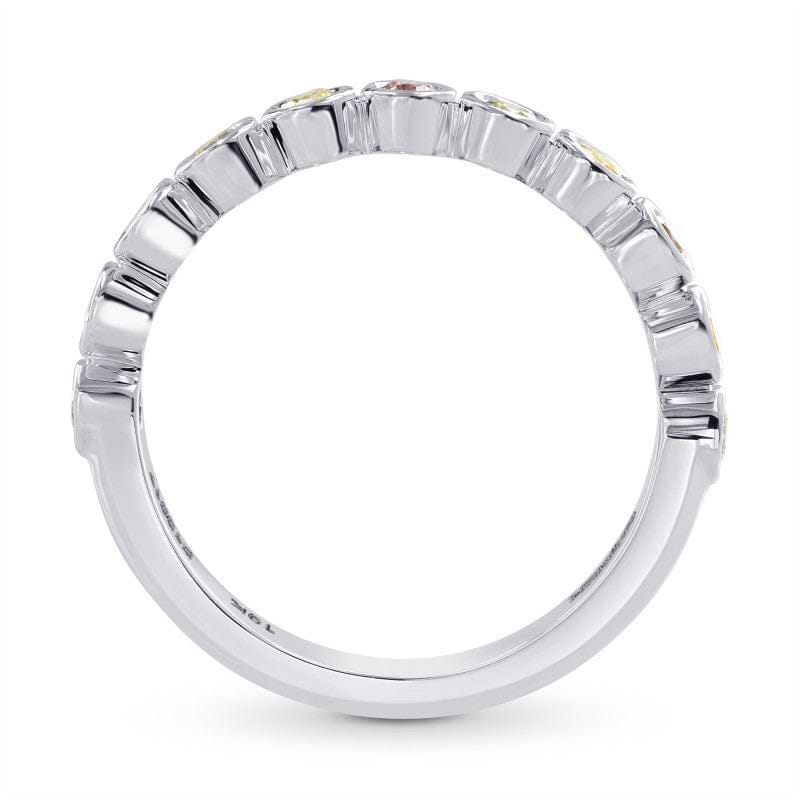 Multicolored Diamond Stackable Bezel Band Ring - 2