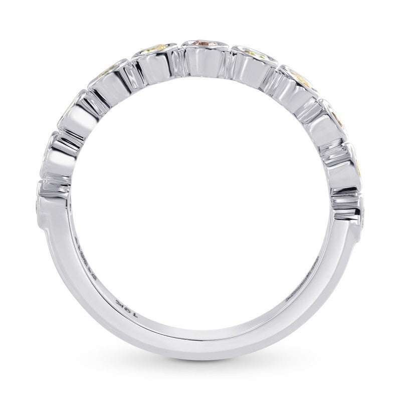 Multicolored Diamond Stackable Bezel Band Ring - 2