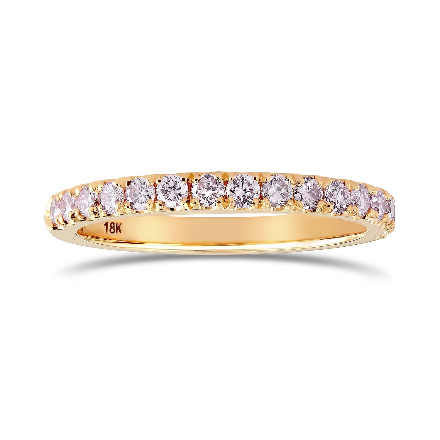 Fancy Light Pink Diamond Half Eternity Ring