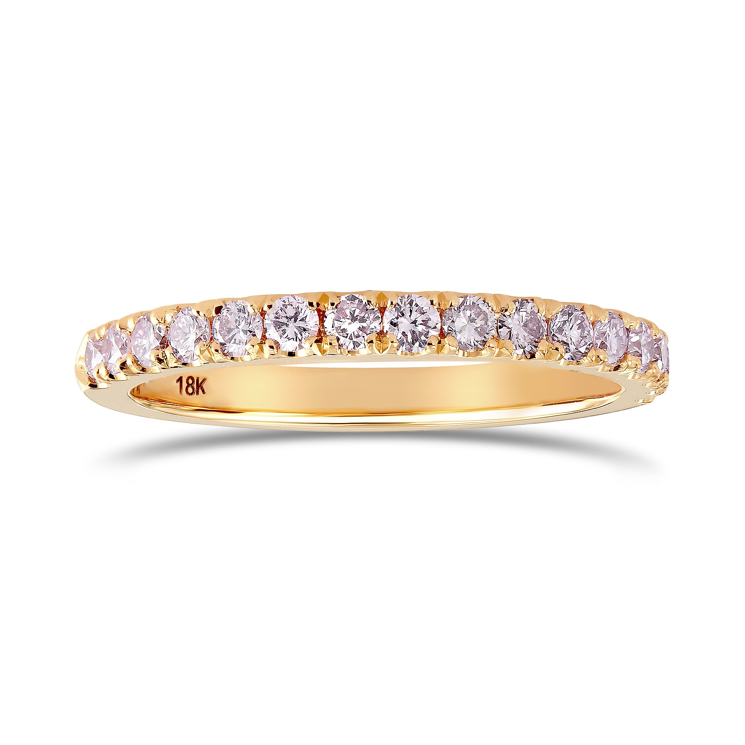 Fancy Light Pink Diamond Half Eternity Ring
