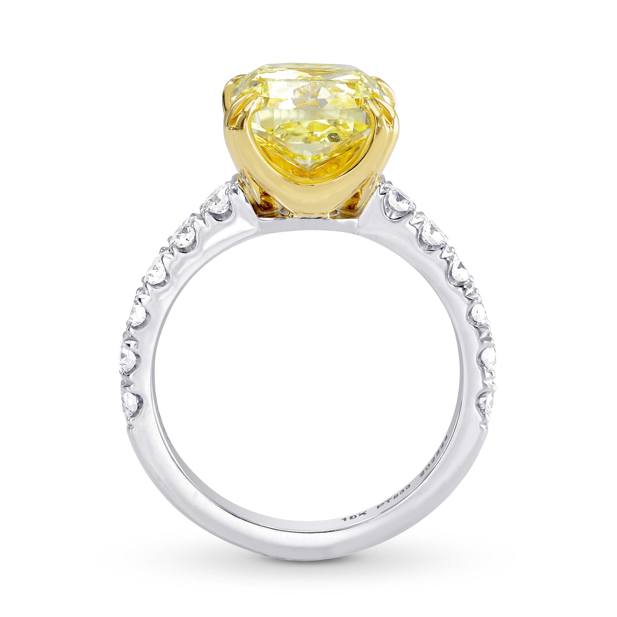 Open Pave Diamond Side-stone Ring Setting - 2