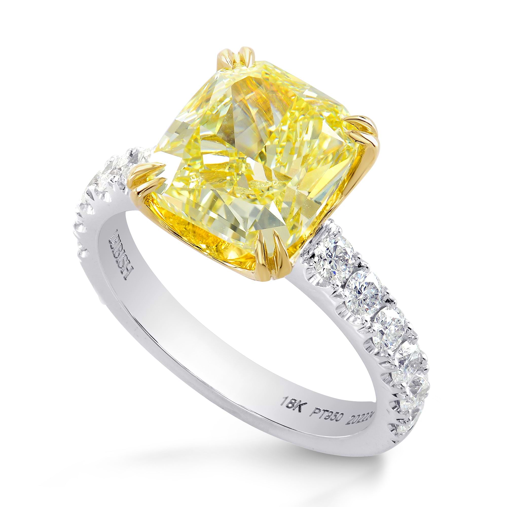 Open Pave Diamond Side-stone Ring Setting - 3