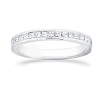 Princess Diamond Half Eternity Wedding Ring