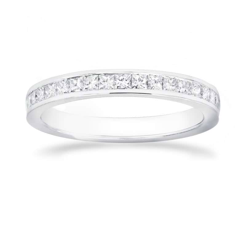 Princess Diamond Half Eternity Wedding Ring