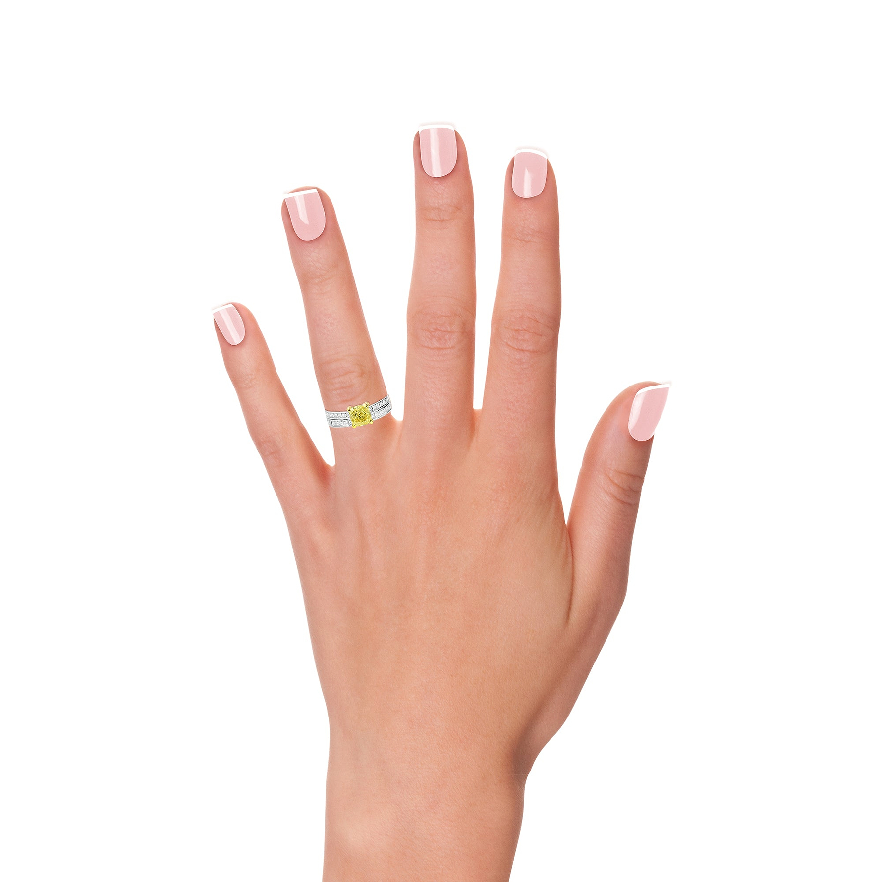 Princess Diamond Half Eternity Wedding Ring - 9