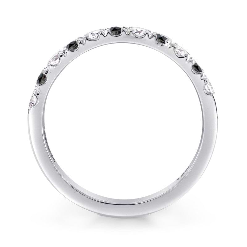 Black Diamond Half-Eternity Band Ring - 2