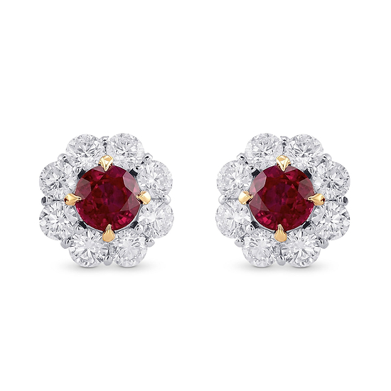 Floral Diamond Halo Earrings Setting