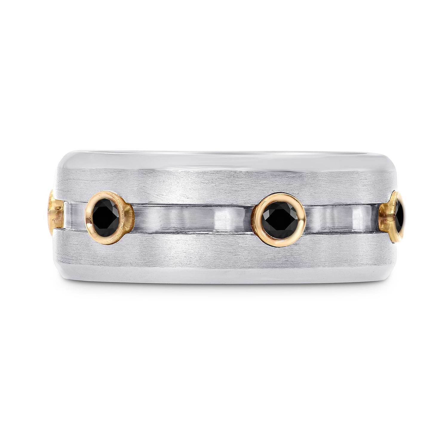 Black Diamond Gents Wedding Band Ring