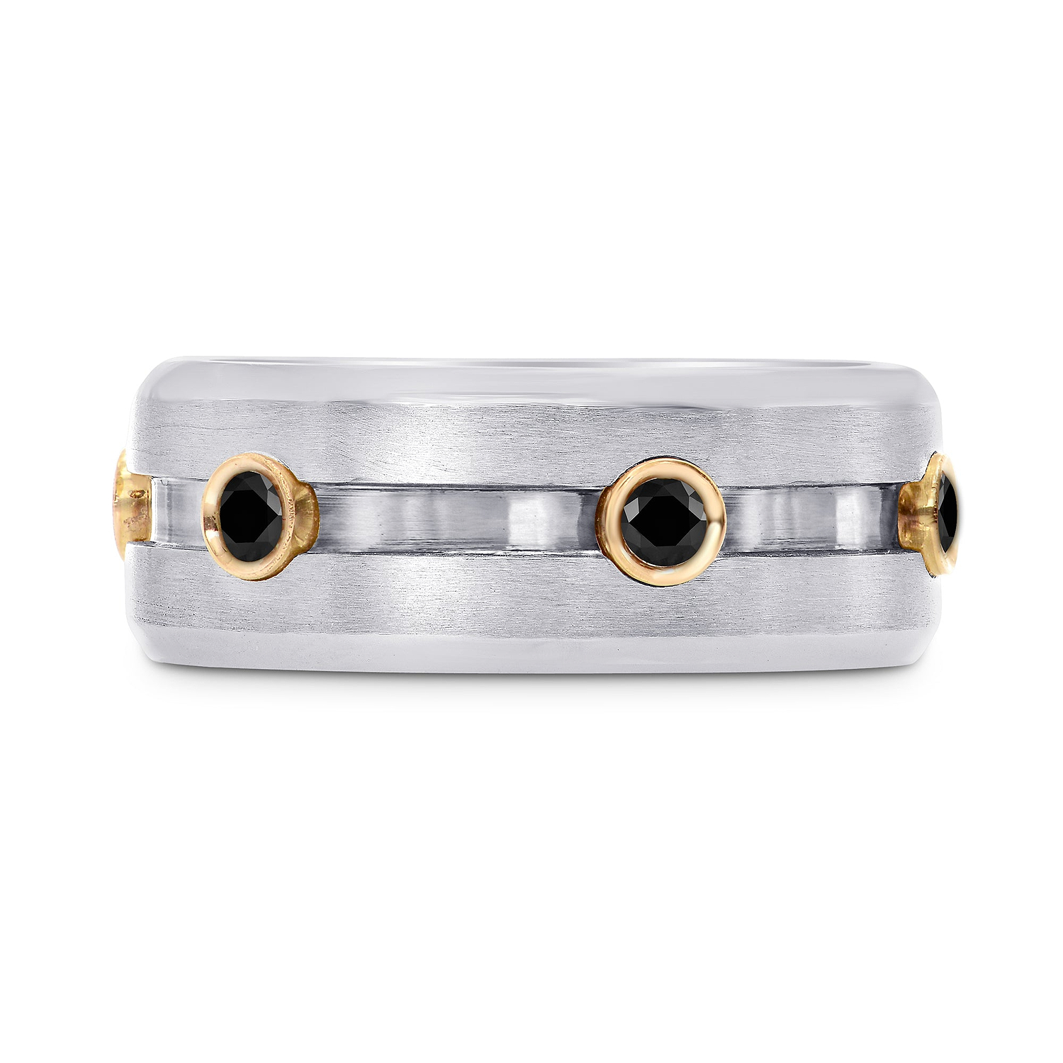 Black Diamond Gents Wedding Band Ring