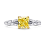 Fancy Yellow Cushion Diamond Ring